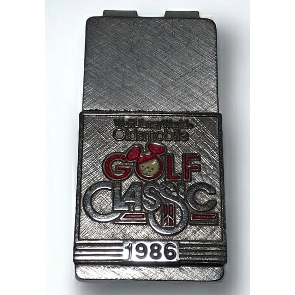 Vintage Money Clip Walt Disney Golf Classic Oldsmobile 1986 Mouse Ears RARE - Picture 2 of 9